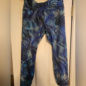 lululemon athletica Blue & Black Patterned Leggings